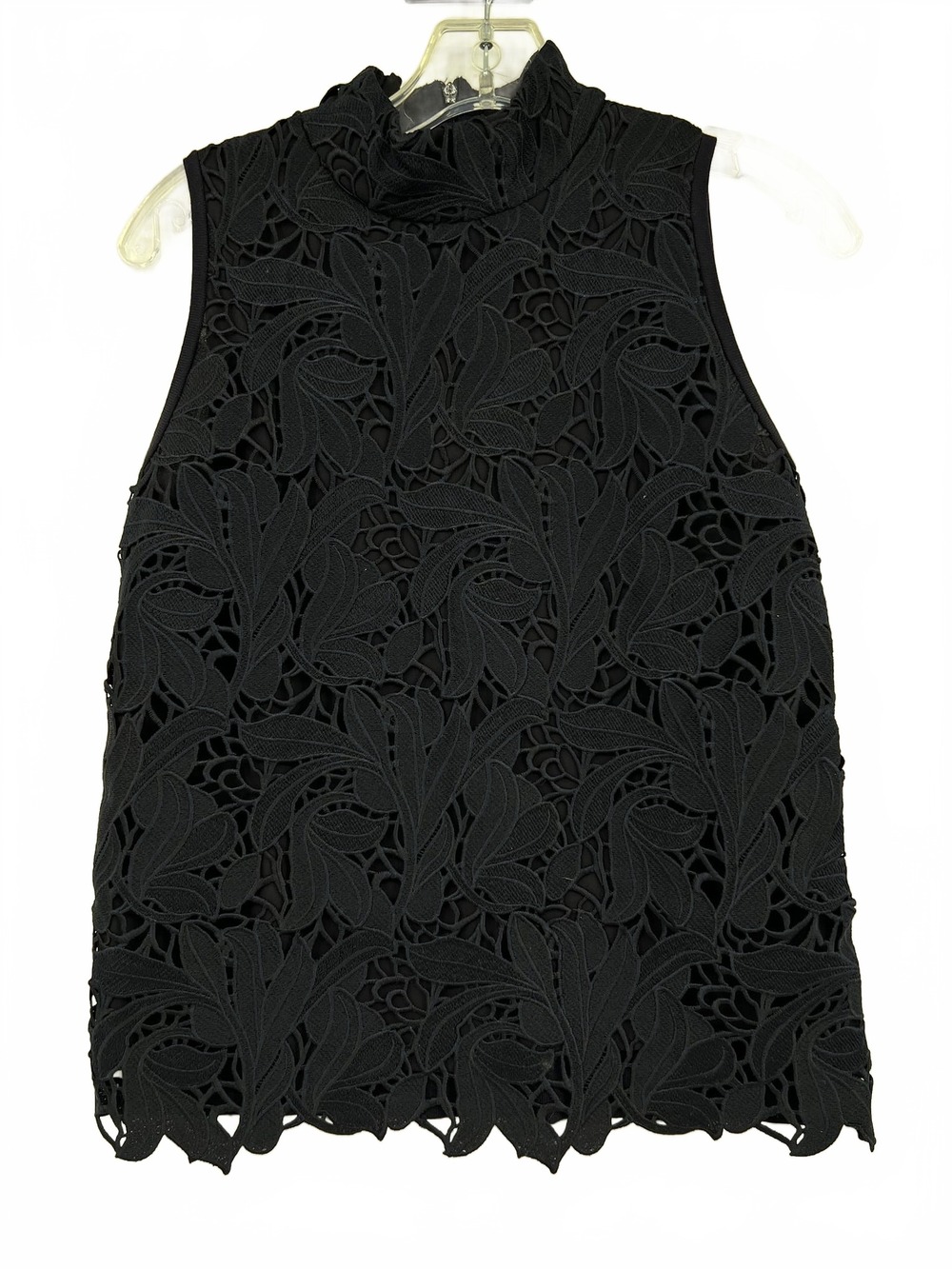 Banana Republic Blue Blouse Sleeveless Mock-Neck Floral | Womens XS